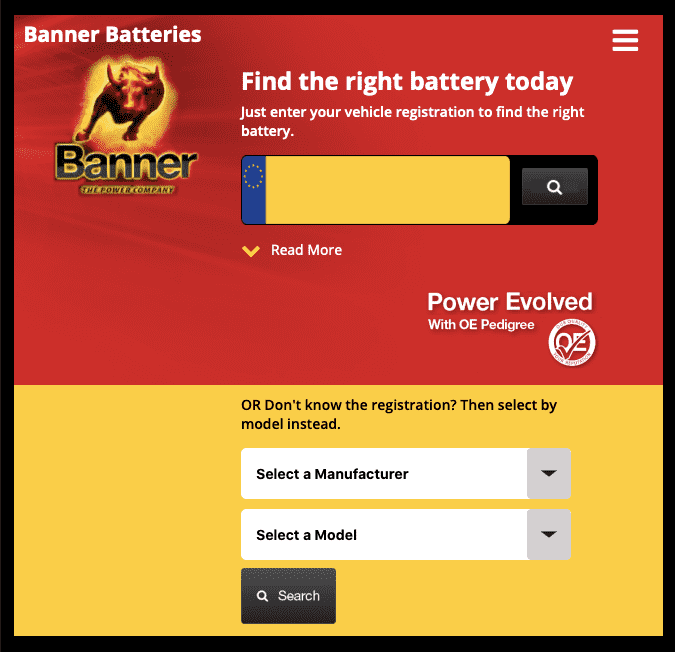 Banner Batteries Battery Finder