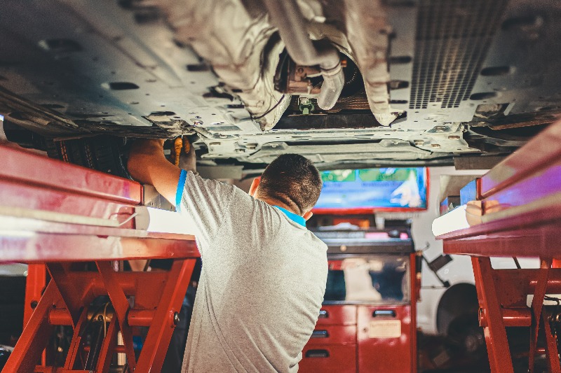 Mechanic Under Car